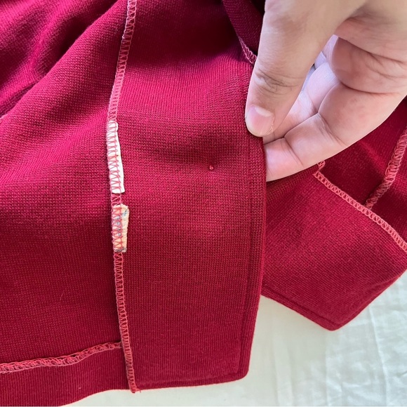 Vintage Mod Button-Front Sleeveless Shift Dress S Red - Picture 12 of 13